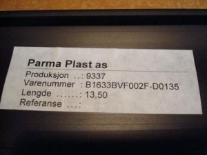 Parma Plast B1633BVF002F-D0135 13,50m 9337 